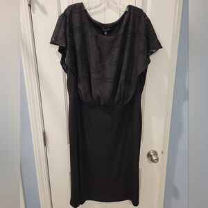 Connected Apparel Dress, Black, Size 20W
